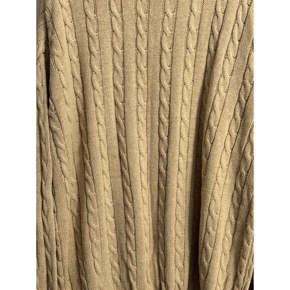 Woods & Gray Cable Knit Sweater Sz XXL vintage Cream Grandpa Academia Fisherman - Picture 5 of 10